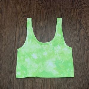 Green tie dye seamless cami